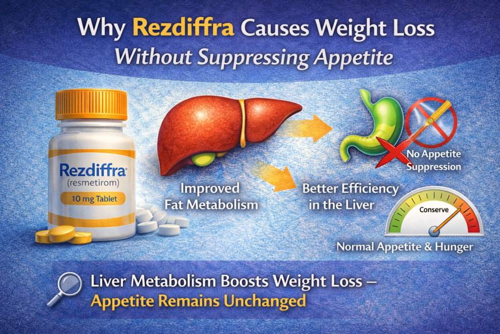 Why Rezdiffra Causes Weight Loss Without Suppressing Appetite